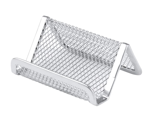 Visitkortshållare Mesh trådmetall silver - 1
