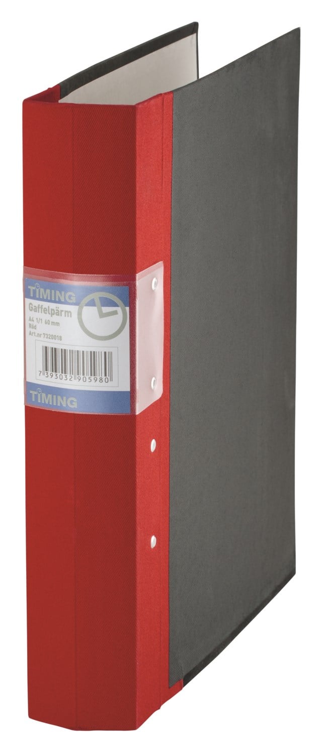 Gaffelpärm Timing 60 mm röd - A4 60mm - 1