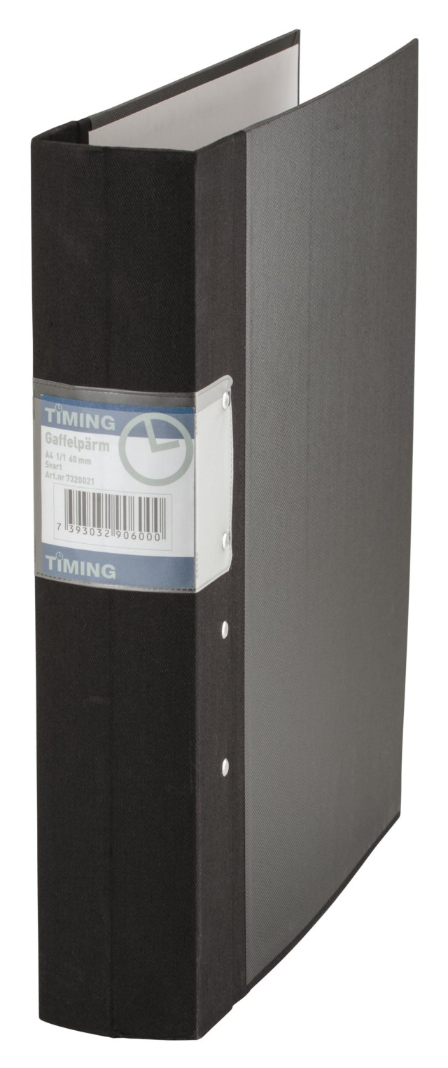 Gaffelpärm Timing 60 mm svart - A4 60mm - 1