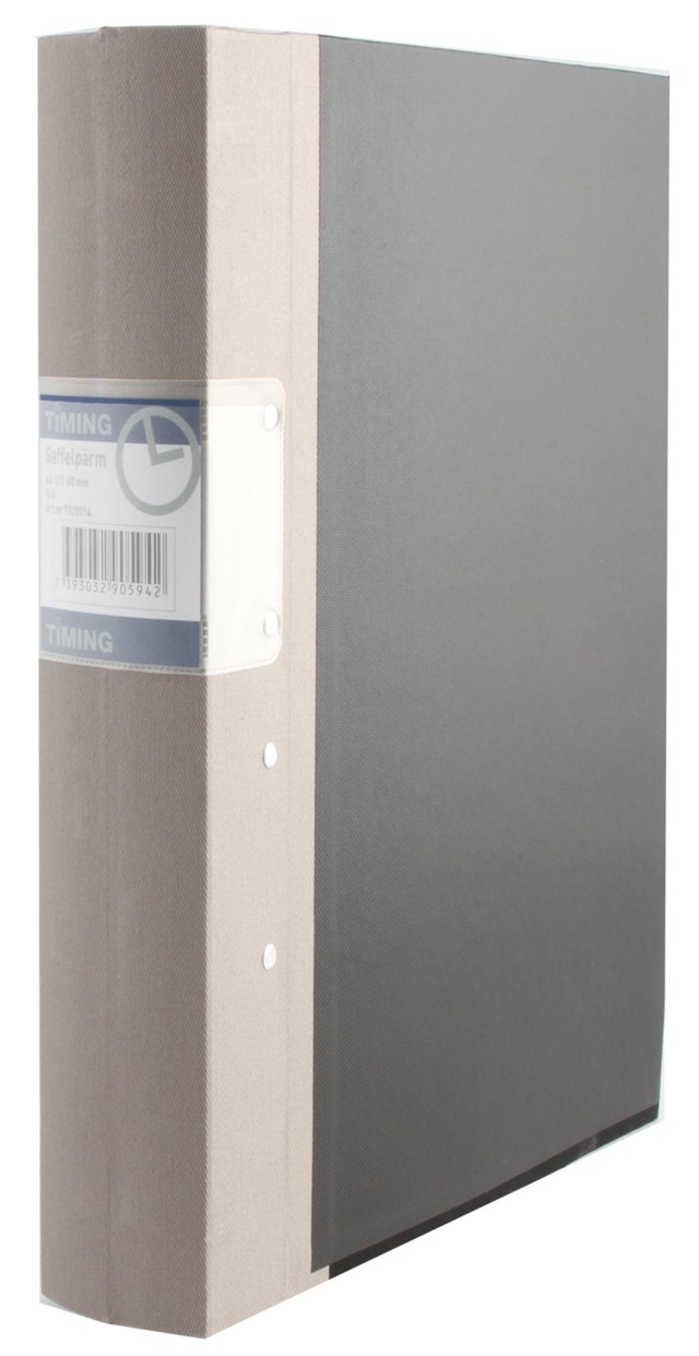 Gaffelpärm Timing 40 mm grå - A4 - 1