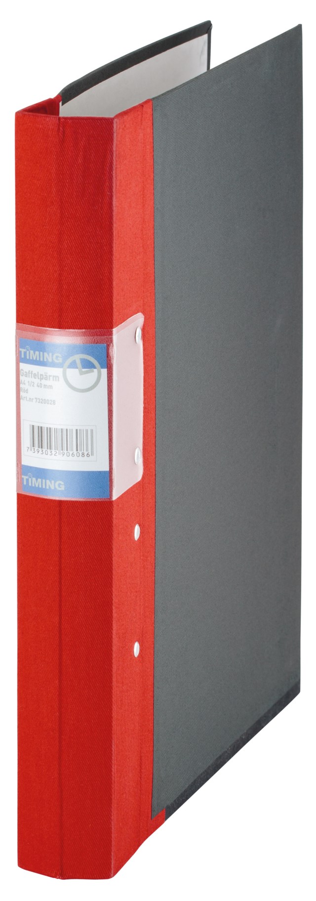 Gaffelpärm Timing 40 mm röd - A4 - 1