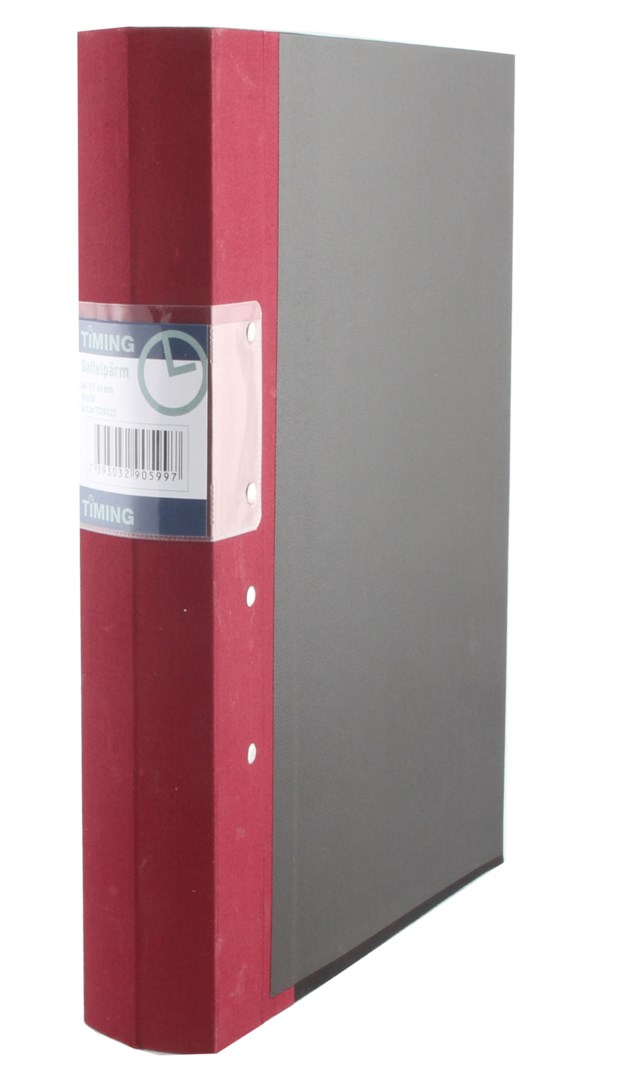 Gaffelpärm Timing 40 mm vinröd - A4 - 1