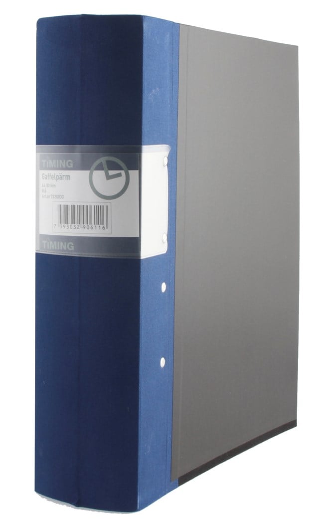 Gaffelpärm Timing 80 mm blå - A4 80mm - 1