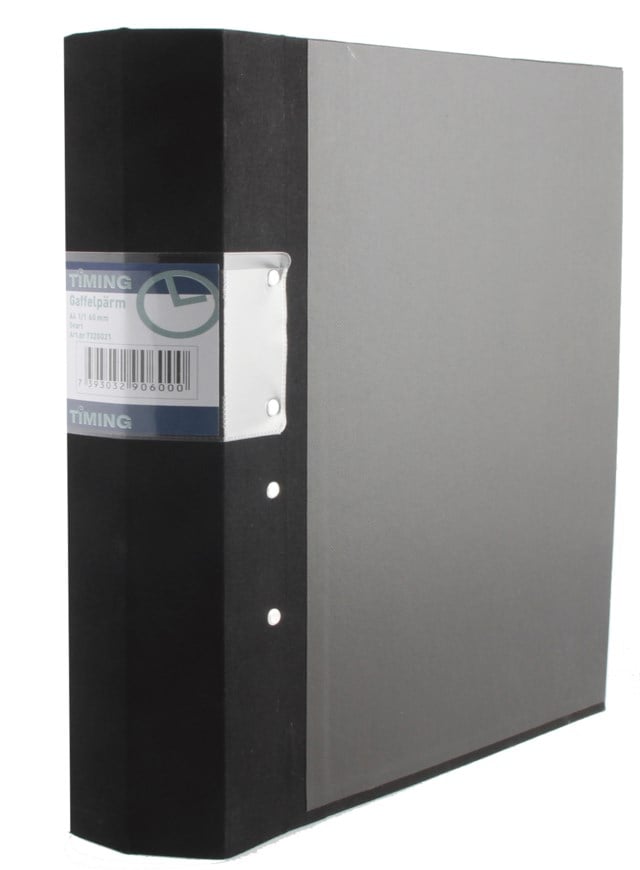 Gaffelpärm Timing 80 mm svart - A4 80mm - 1