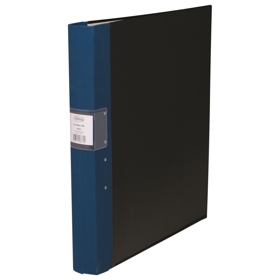 Gaffelpärm Timing A3, 60 mm rygg, blå, 12-pack | Kontorab.se
