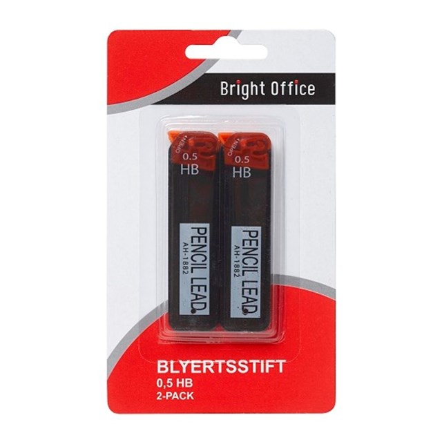 Blyertsstift HB 0,5 2 tuber/fp - 0,5mm - 1