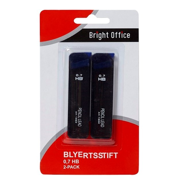 Blyertsstift HB 0,7 2 tuber/fp - 0,7mm - 1
