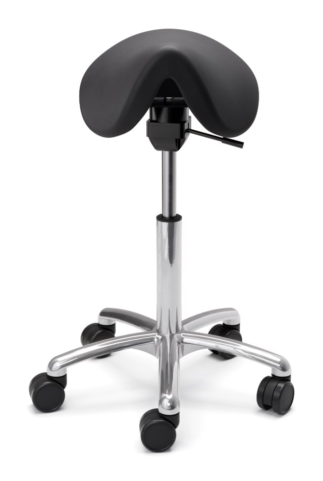 Balansstol Polo S svart konstläder 63-90 cm - 630-900mm - 1