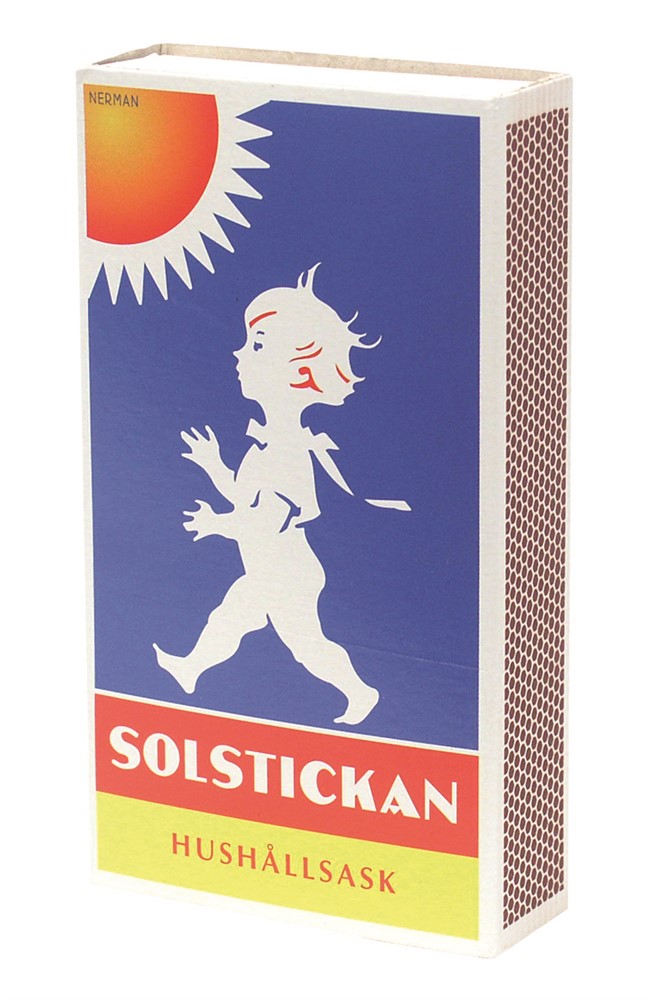 Tändsticksask Solstickan Hushållsask, långa stickor, ca - Skola, Hem & Fritid - Fritid - Övrig fritid