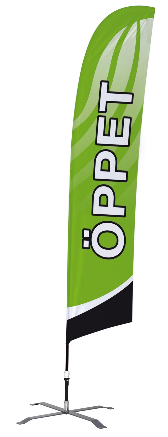 Beachflagga Öppet inkl. stång/fot - 50x230cm - 1