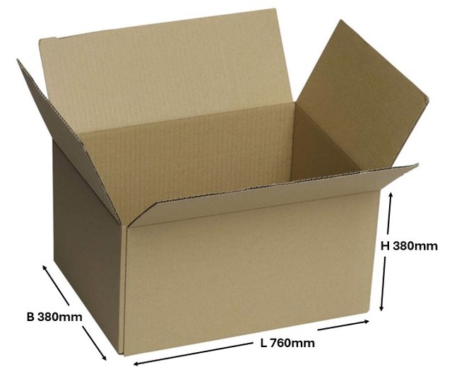 Wellpapplåda 760X380X380 - 760x380x380mm - 1