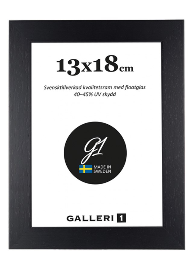 Fotoram svartfärgad trä platt 42x59,4cm (A2) - 420x594mm - 1