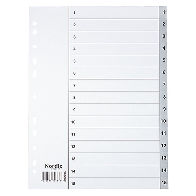 Plastregister Nordic Office A4 1-15 - A4+ - 1