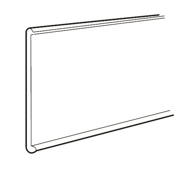 Hyllkantslist 26 x 885mm transparent rak m tejp 50st/fp - 26x885mm - 1