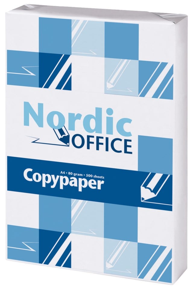 Kopieringspapper Nordic Office A4 Hålat  80g 500ark/fp - A4 Hålat - 1
