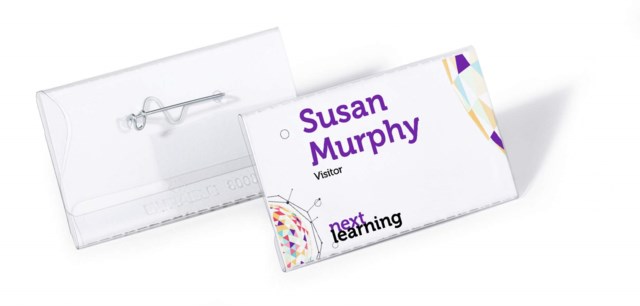 Namnskylt 40x75, nålfäste 100st - 1