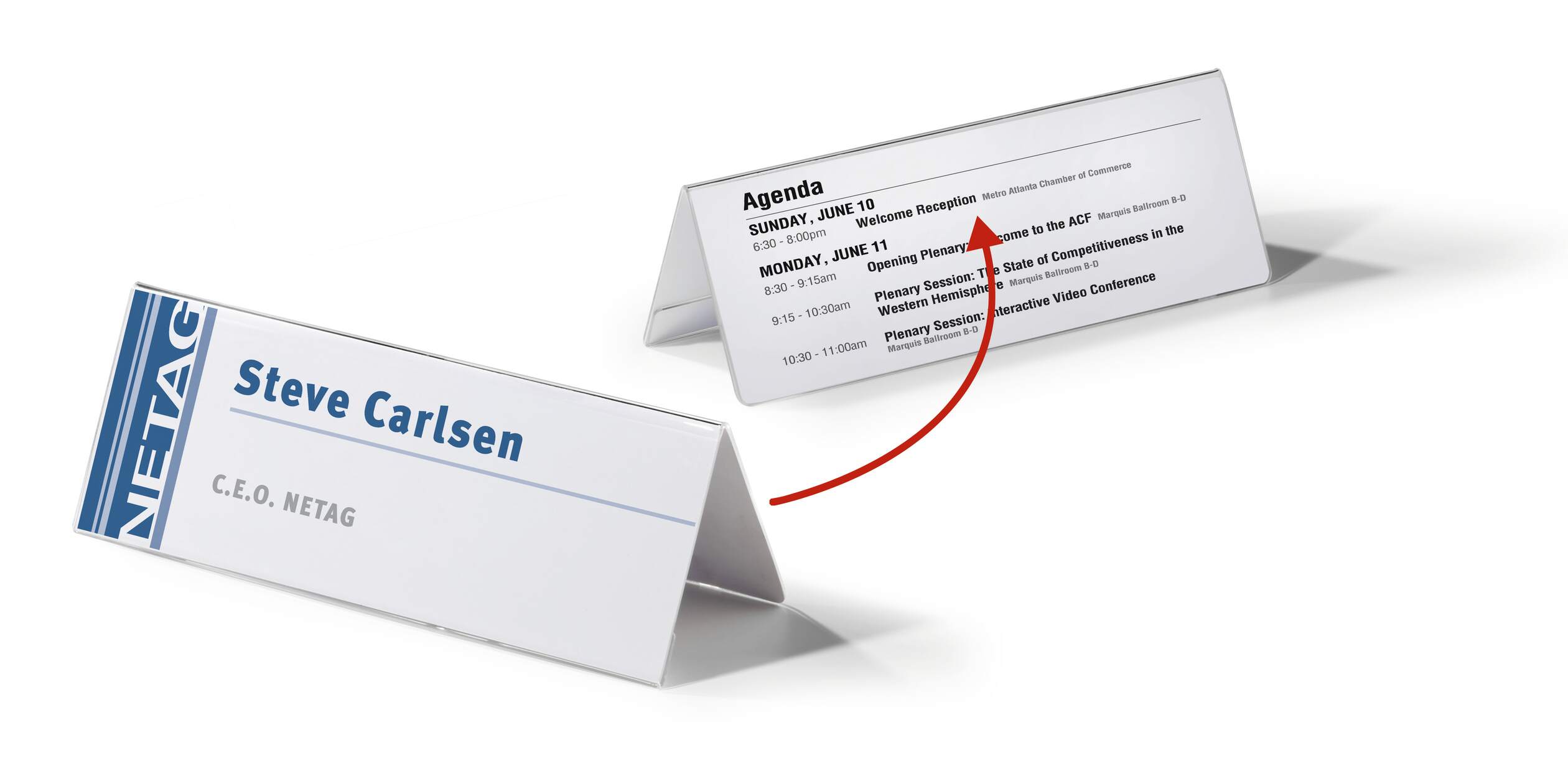 Bordsskylt Durable Akryl Dubbelsidig, 105x297 mm - Kontor & Papper - Butik & Skyltning - Skyltställ