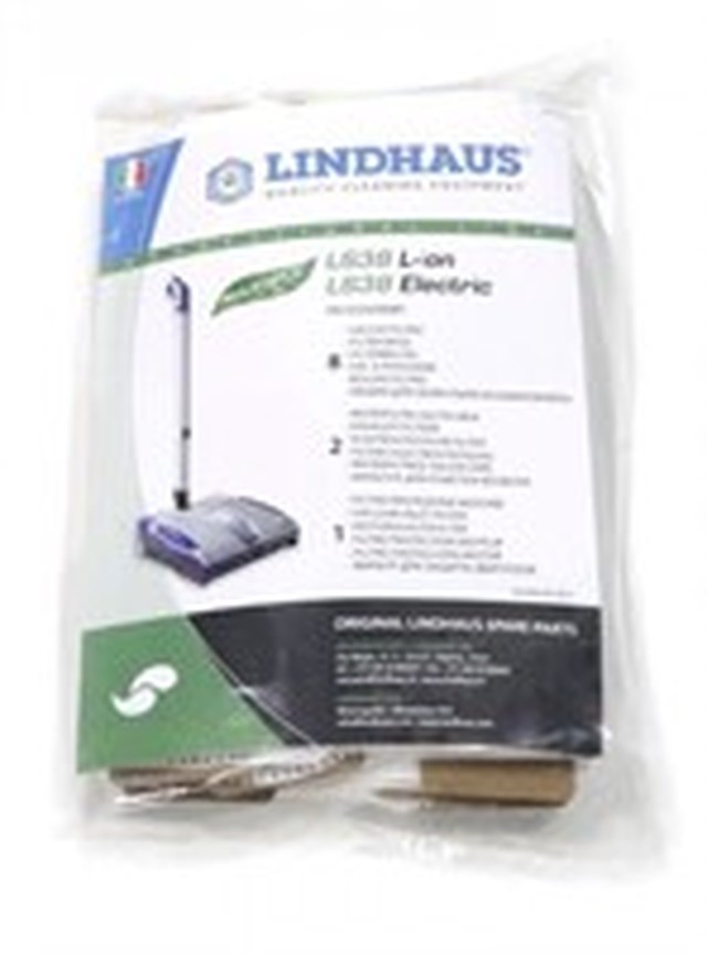 Dammsugarpåse Lindhaus LS38 8-pack + 3 filt - 1