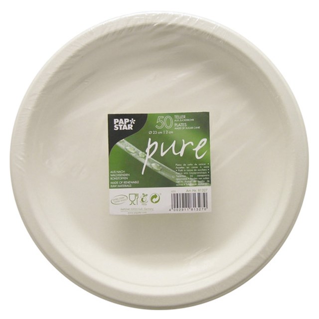 Tallrik Papstar Pure Flat 23 cm vit 50/fp - 230mm - 1