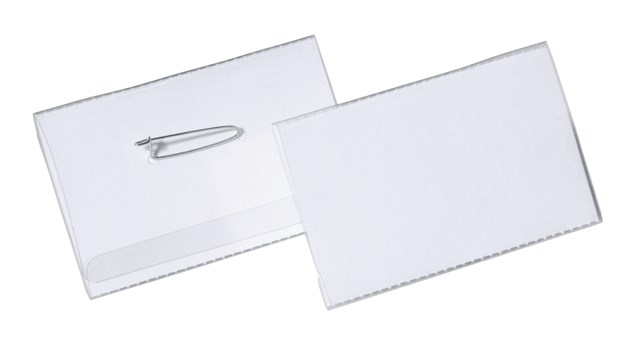 Namnskylt 90x54mm med nål 50st/fp - 90x54mm - 1