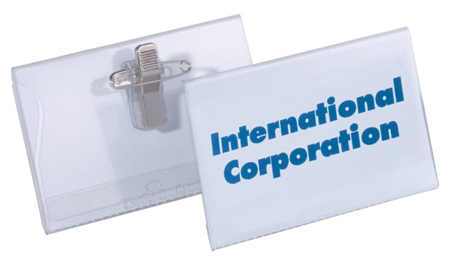 Namnskylt 54x90mm m. combiclip 50/fp - 54x90mm - 1