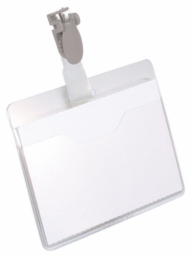 Namnskylt m. clips 90x60 25/fp - 60x90mm - 1