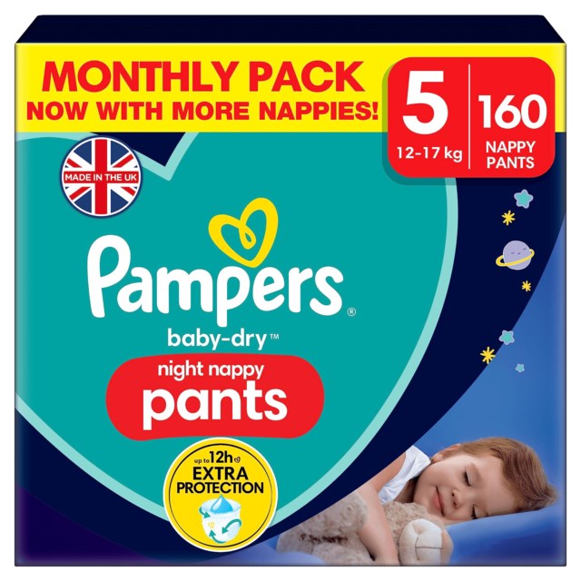 Pampers Baby Dry Night Pants S5 12-17kg 160-P - 1