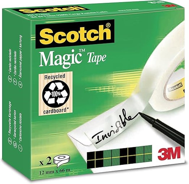 Dokumenttejp Scotch 810 12mm x 66m 2st/fp - 12mmx66m - 1