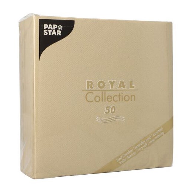 Servett 40x40cm sand 250st/krt - 400x400mm - 1