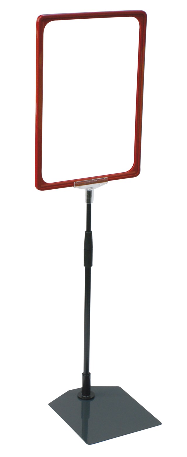 Skyltställ med affischram A4 röd - A3 - 1