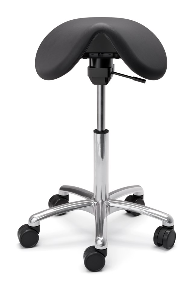 Balansstol Polo M svart konstläder 54-73 cm - 540-730mm - 1