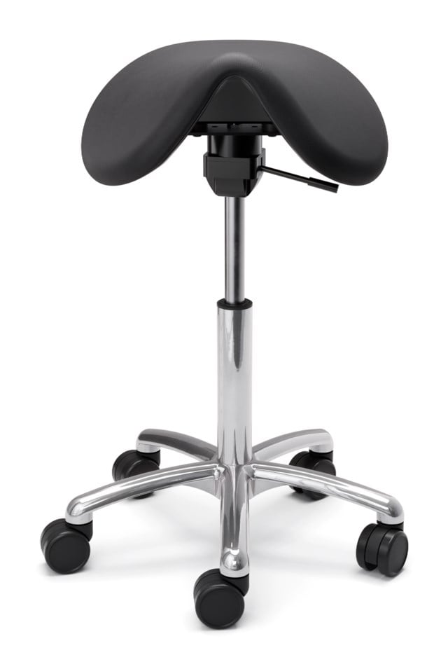 Balansstol Polo M svart konstläder 63-90 cm - 630-900mm - 1