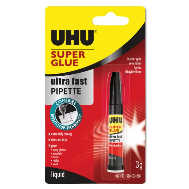 Snabblim UHU Super Ultra Fast Pipette 3g - 3g - 1