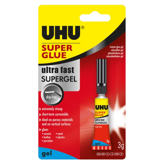 Snabblim UHU Super Ultra Fast Gel 3g - 3g - 1