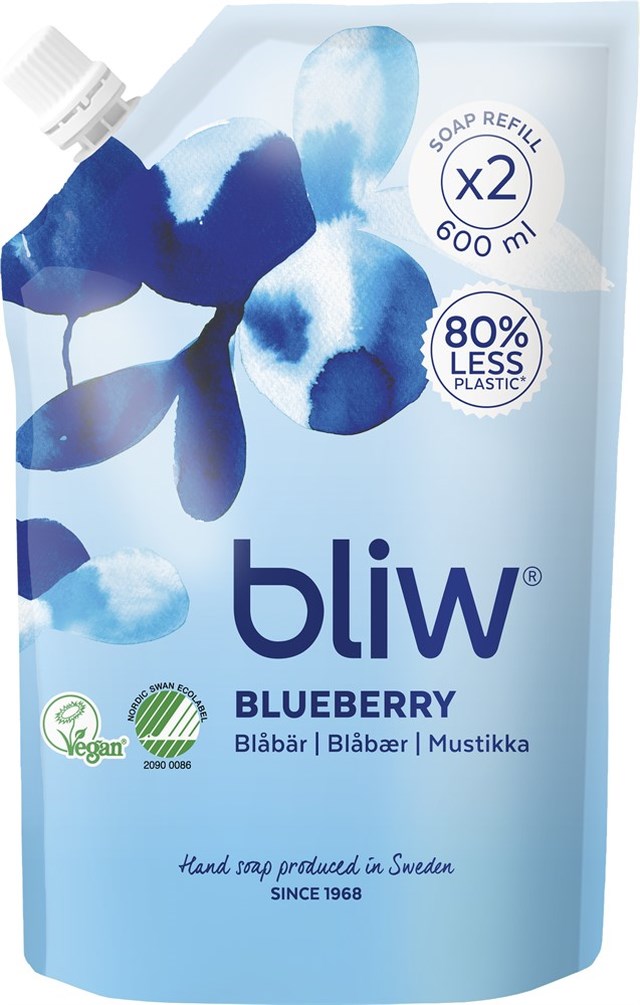 Bliw Tvål Blåbär Refill 600ml - 1