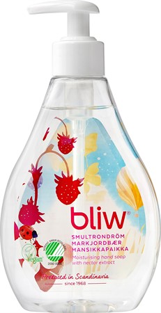 Flytande Handtvål Bliw Smultrondröm, pumpflaska, 300 ml - Städ & Hygien - Tvål & Kroppsvård - Tvål flytande