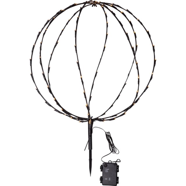 Ljusdekoration Star Trading Sphere, 104 LED, 50 cm, svart, batteri - 1