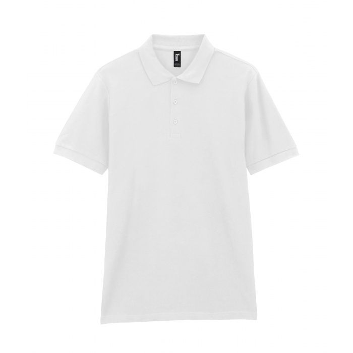 Piketröja Gildan Premium Cotton herr vit stl M - Kläder, skydd & vård - Arbetskläder