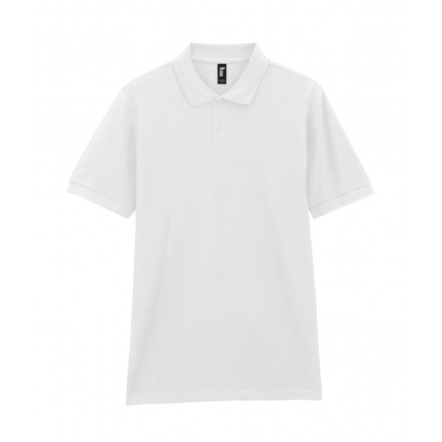 Piketröja Gildan Premium Cotton herr vit stl M - 1