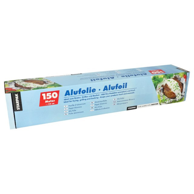 Aluminiumfolie Papstar 150 m x 45 cm - 150m x 45cm - 1