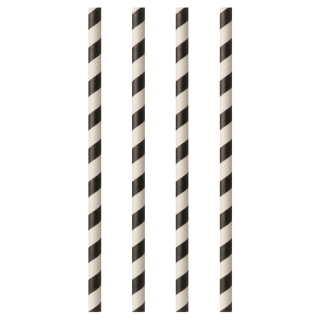 Sugrör Papstar Pure randig papp 100st/fp - 1