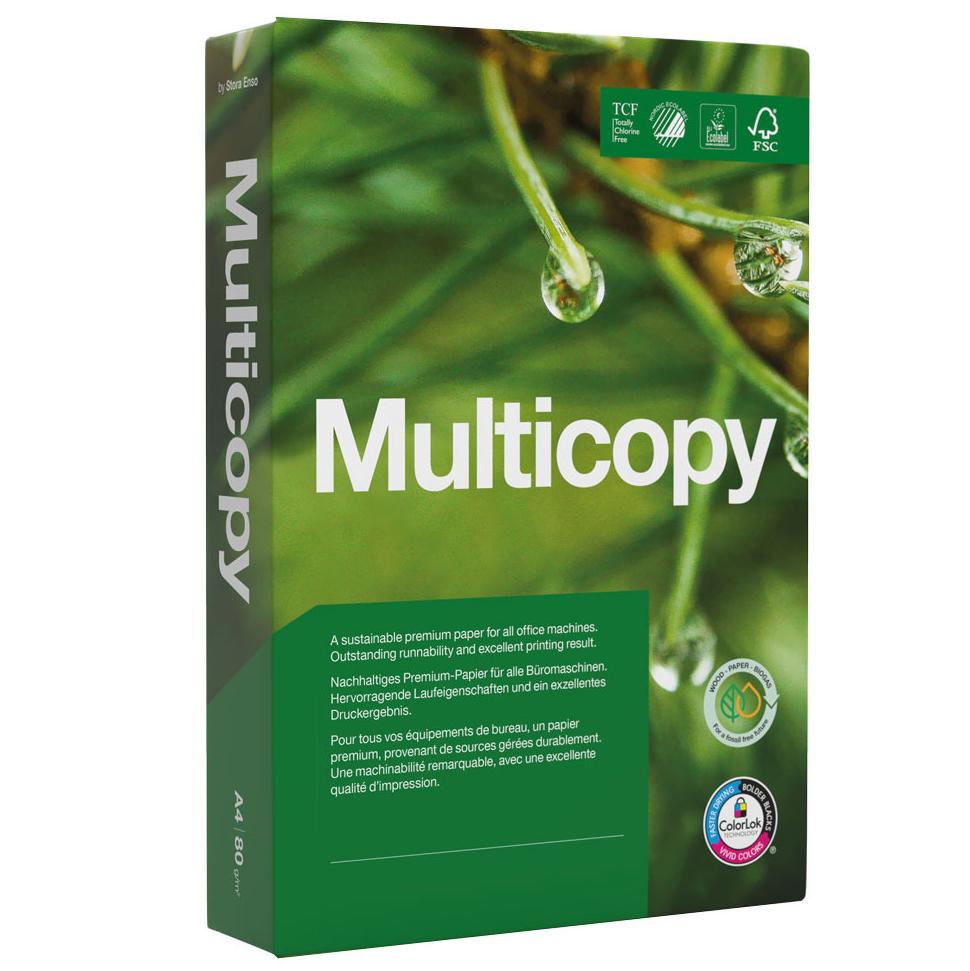 Kopieringspapper Multicopy A4 160g, vit, 250 ark - Kontor & Papper - Papper & Etiketter - Kopieringspapper