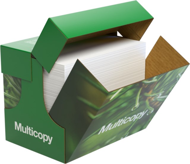 Kopieringspapper Multicopy  A4 90G Ohålat Nonstop 2500/krt - A4 Ohålat, Non-stop - 1