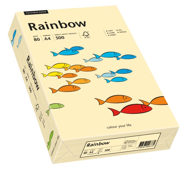 Papper Rainbow A4 80g chamois 500ark/fp - A5 - 1