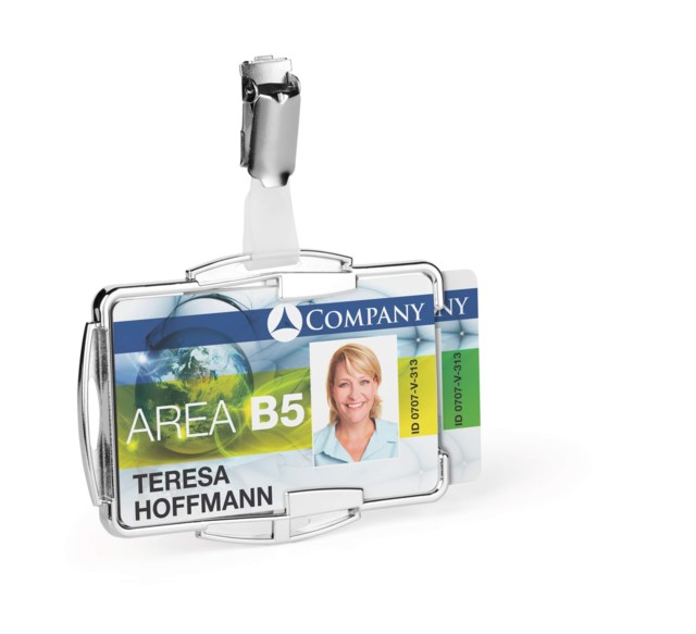 Korthållare RFID SECURE DUO m hängselclips 10st - 1