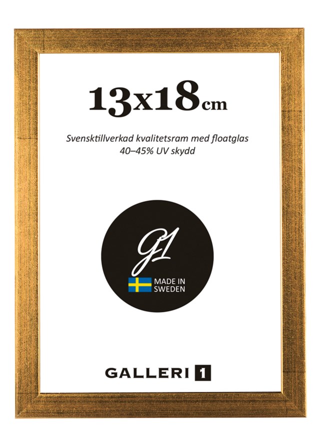 Fotoram guldfärgad trä 30x45cm - 300x450mm - 1