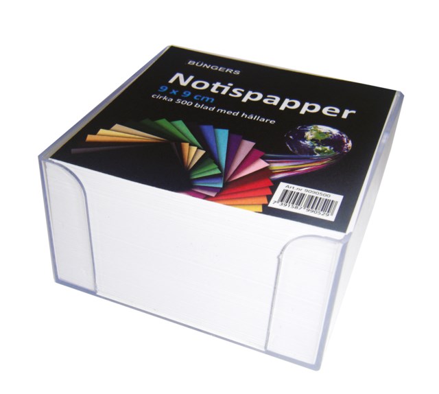 Blockställ 90x90mm inkl. 500 vita ark - 90x90mm - 1