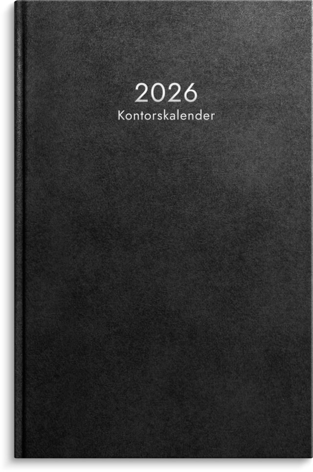 Almanacka Burde Kontorskalender svart konstläder - 1