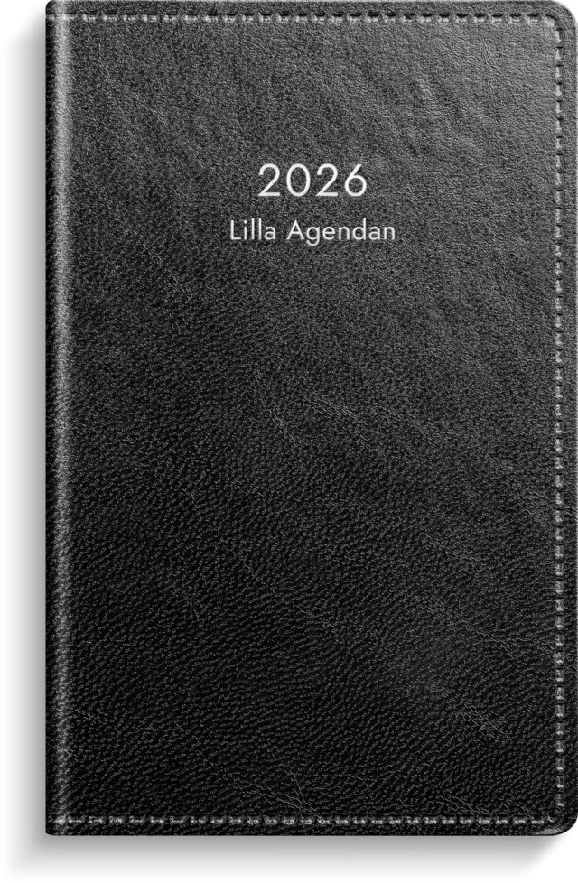 Almanacka Burde Lilla Agendan svart konstläder - 1