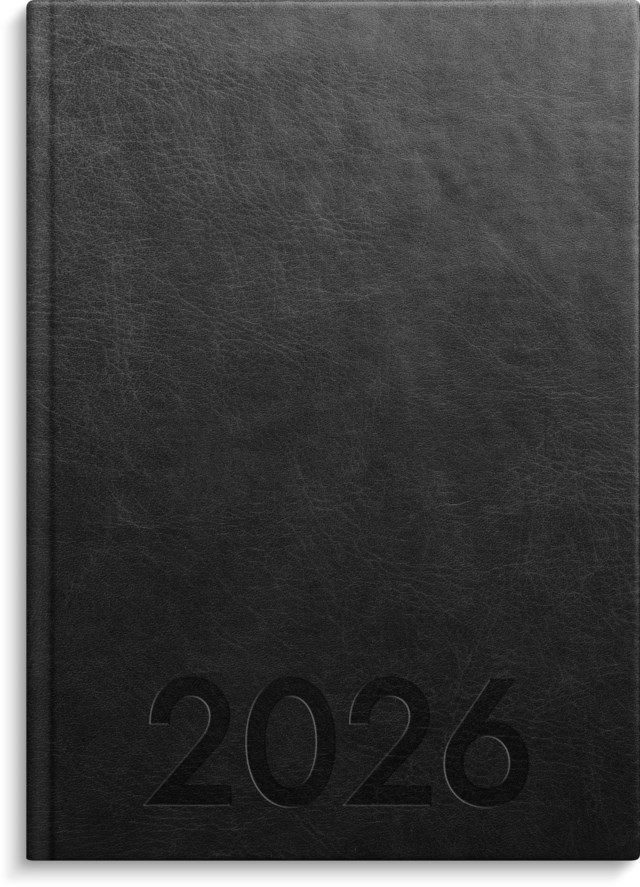 Almanacka Burde Weekly A5 svart konstläder - 1